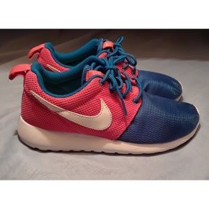 Nike Roshe GS Military Blue, Safety Orange, White